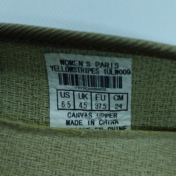 IONIC Yellow Stripes Paris Slip-On Flats SIZE 6.5 - Picture 8 of 8